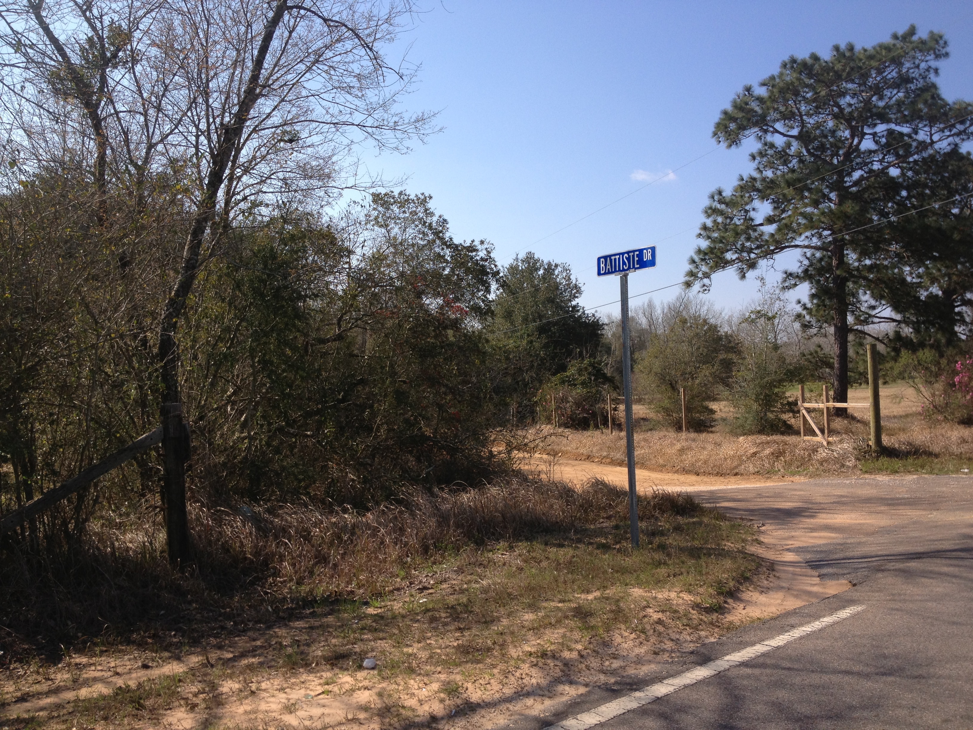 Rural Alabama countryside near the Battiste farm